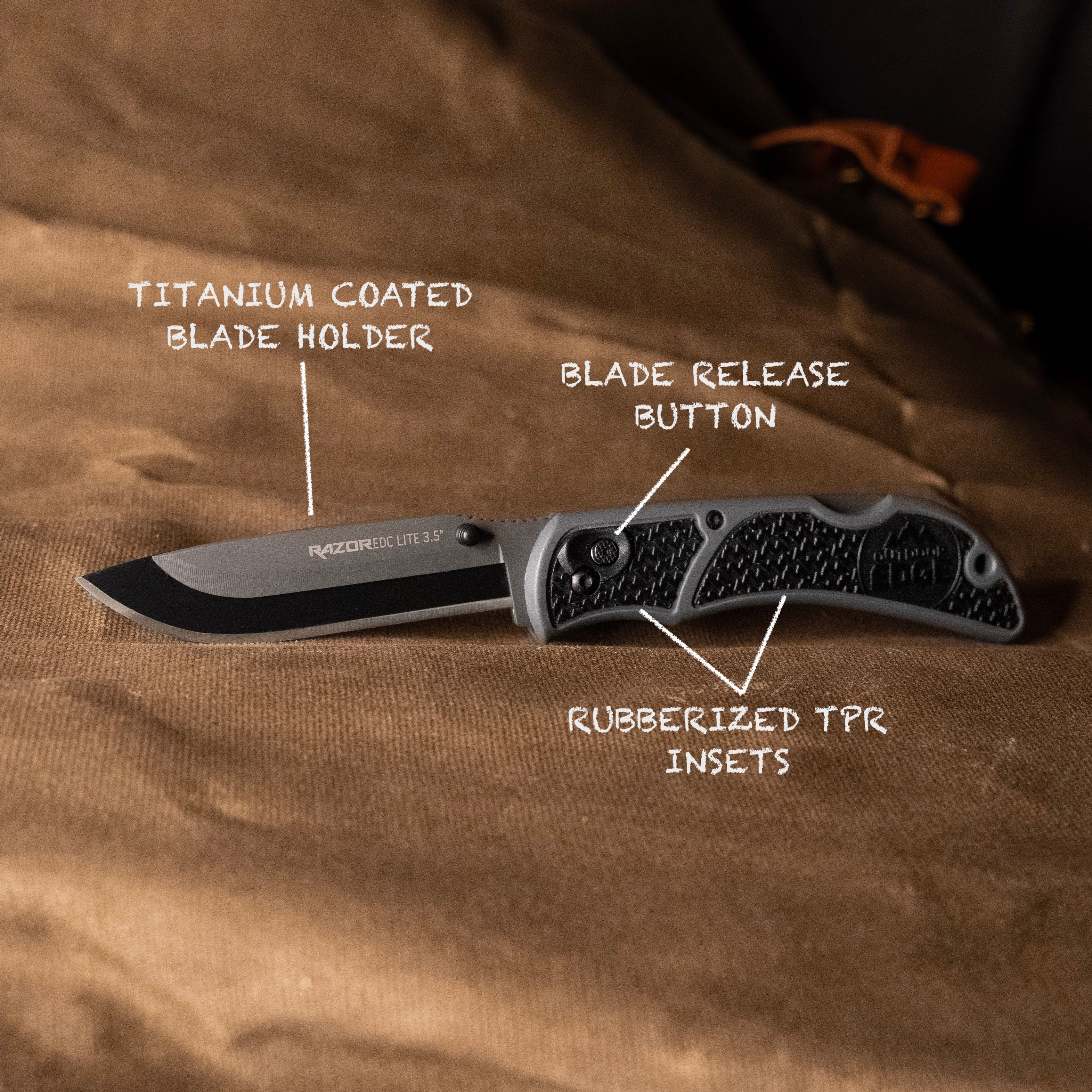 3.5" RAZOR EDCLITE OBSIDIAN