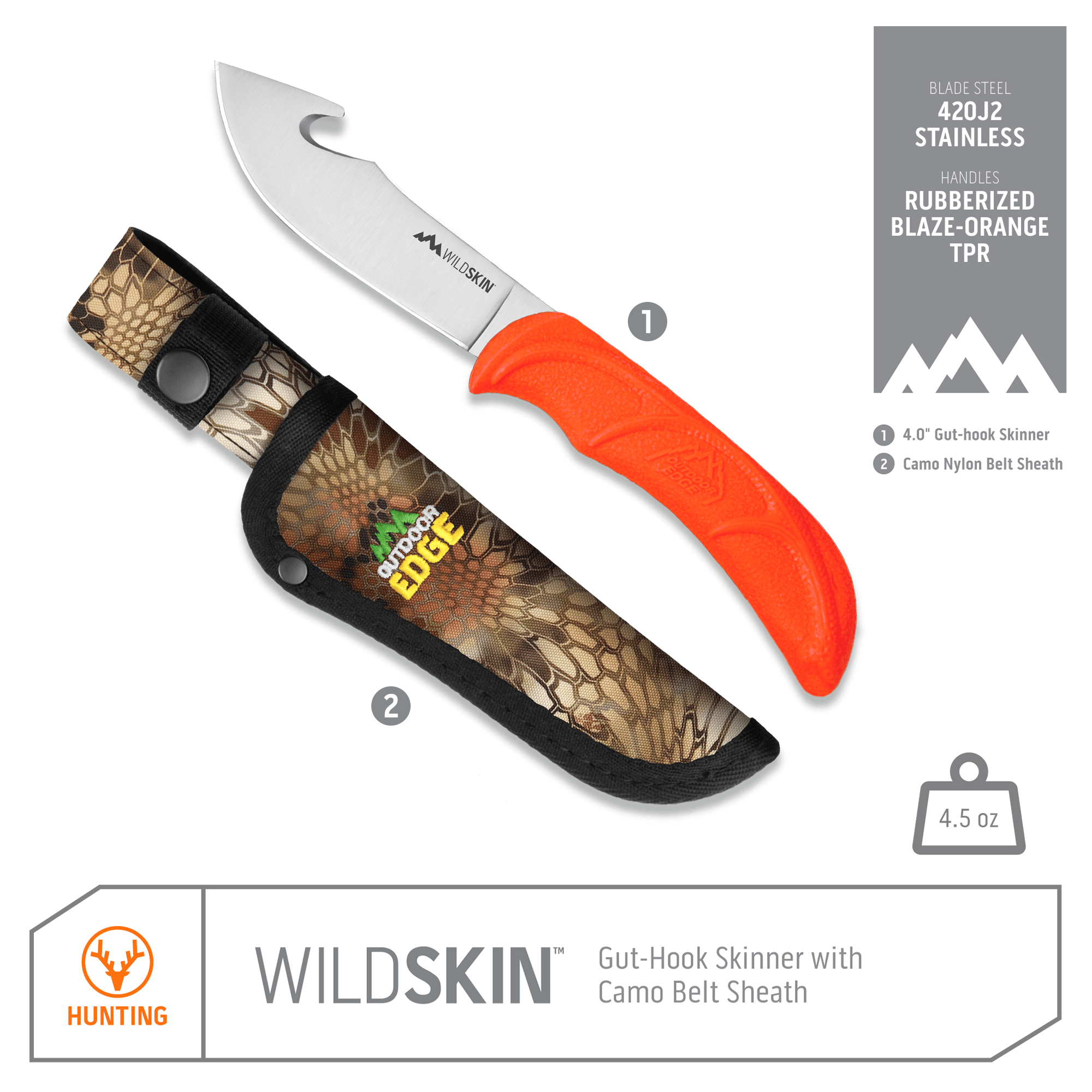 WildPair, Skinning, Gut Hook, and Hunting Knife Set