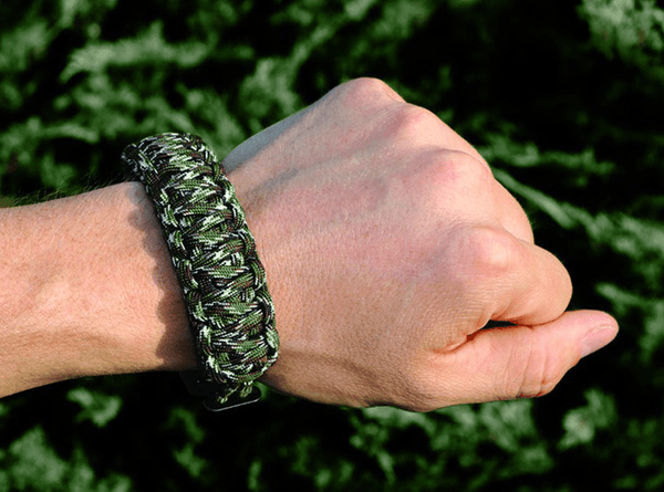 Micro Paracord Bracelet with Engraved Stainless Steel Oval ID Tag No