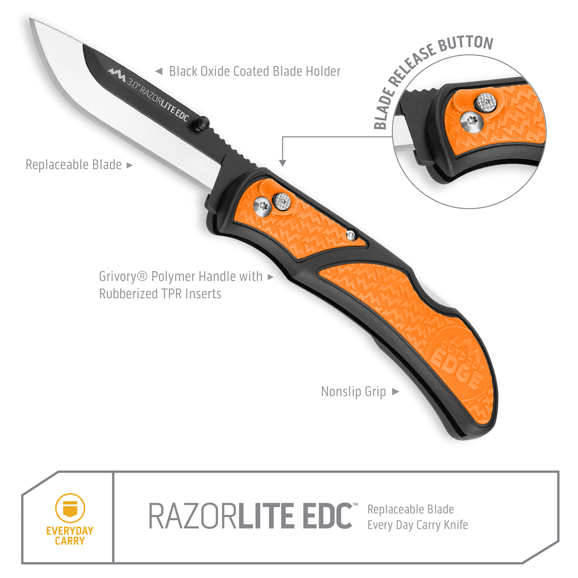 Outdoor Edge RazorBone - RBB-20 - Folding Hunting Knife Set