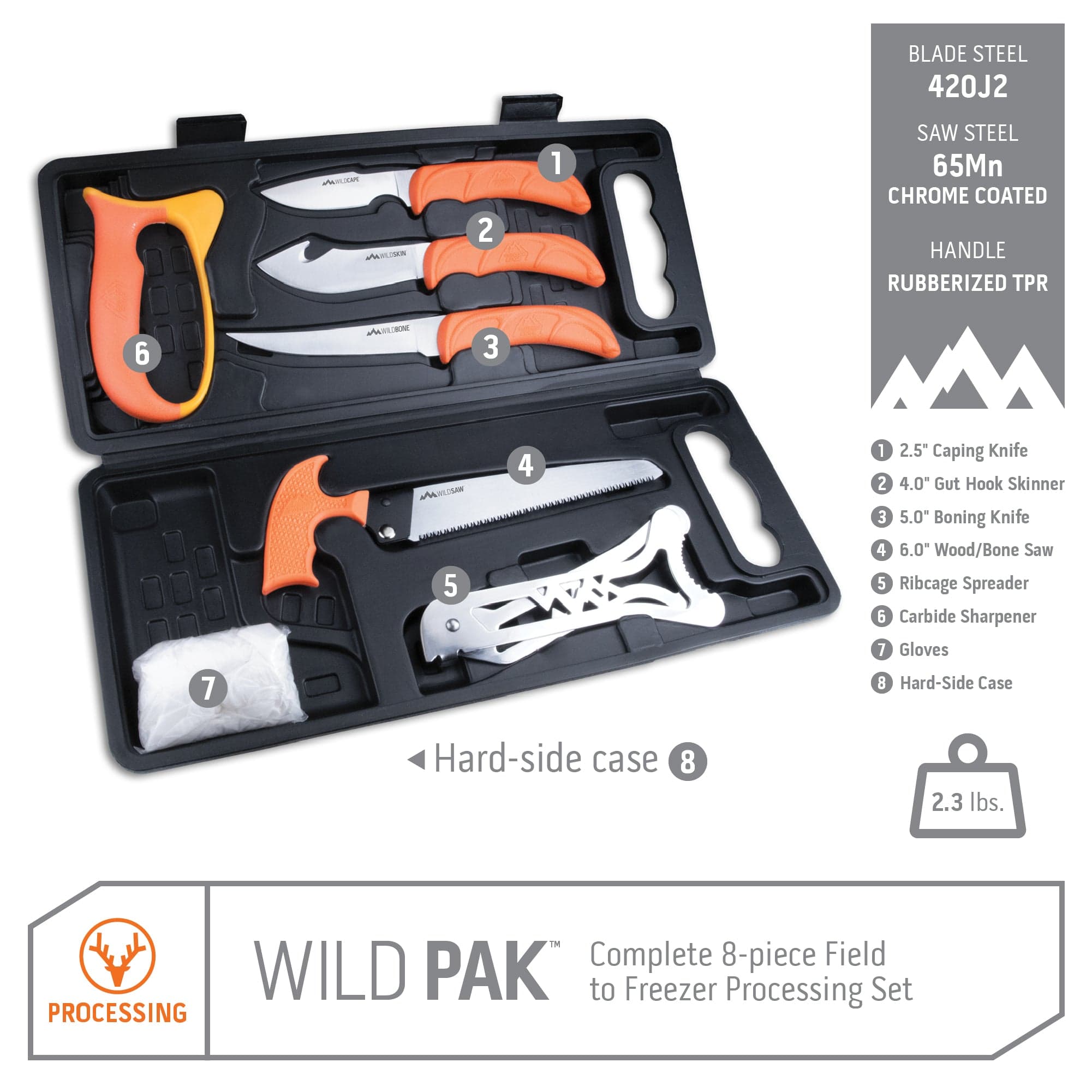 Wild Pak, 8-Piece Field and Home Processing Kit